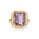 7.04 Cts Kunzite Colored Doublet Quartz Ring in Brass
