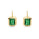 7.33 Cts Tsavorite Colored Doublet Quartz Earring in Brass