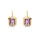 7.19 Cts Kunzite Colored Doublet Quartz Earring in Brass
