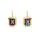 7.33 Cts Bi-Color Tourmaline Colored Doublet Quartz Earring in Brass
