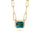 7.06 Cts Paraiba Blue Colored Doublet Quartz Necklace in Brass