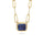 7.07 Cts Tanzanite Colored Doublet Quartz Necklace in Brass