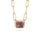 7.07 Cts Kunzite Colored Doublet Quartz Necklace in Brass