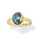 1.80 Cts Turquoise Egyptian Snake Wrap Ring in 18K Gold Plated 925 Silver