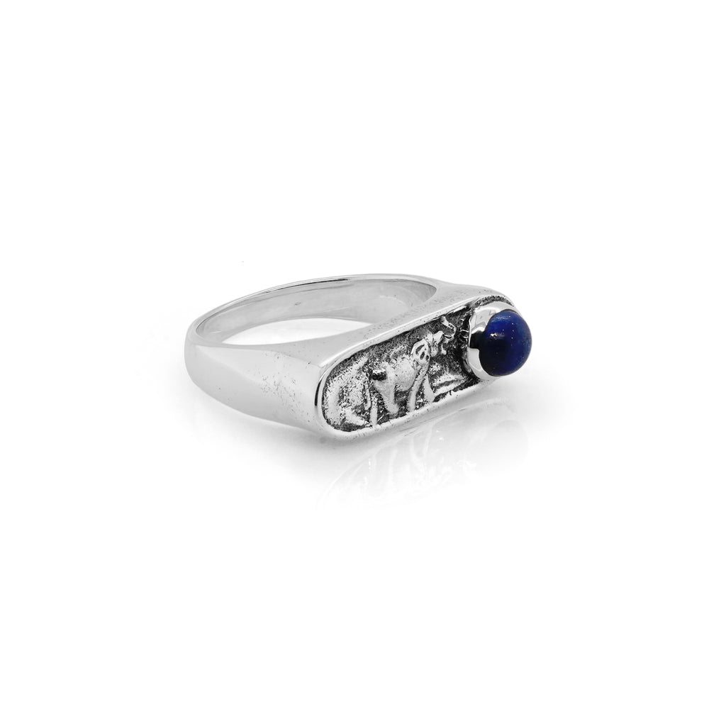 1.00 Cts Lapis Lazuli Ring in 925