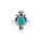 1.20 Cts Turquoise Ring in 925
