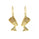 Egyptian Queen Nefertiti Dangle Earring in 18K Gold Plated 925 Silver