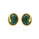 7.35 Cts Malachite Egyptian Snake Wrap Stud Earring in 18K Gold Plated 925 Silver