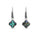 3.00 Cts Abalone Drop Earring in Oxidized 925 Silver