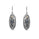 1.00 Cts Blue Topaz Dangle Earring in Two Tone 925 Silver