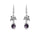 2.10 Cts Amethyst Dangle Earring in Oxidized 925 Silver