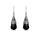 15.00 Cts Black Spinel Dangle Earring in Two Tone 925 Silver