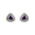 2.40 Cts Amethyst Stud Earring in Two Tone 925 Silver