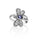 0.20 Cts Mystic Quartz Butterfly Ring in Oxidized 925 Silver