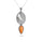 15.00 Cts Pearl and Oyster Drop Pendant in Oxidized 925 Silver