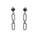 0.60 Cts Garnet Dangle Earring in Oxidized 925 Silver