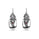 0.40 Cts Garnet Dangle Earring in Oxidized 925 Silver