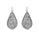 Pear Shaped Dangle Earring in Oxidized 925 Silver