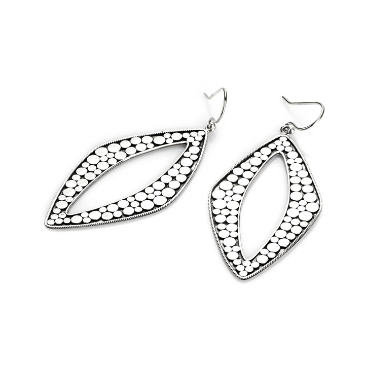 Marquise Elegance Dangle Earring in Oxidized 925 Silver