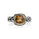 1.00 Cts Citrine Solitaire Ring in Oxidized 925 Silver