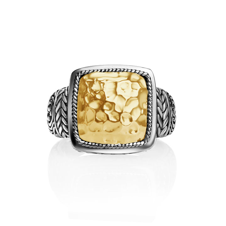 Statement Ring in Two Tone 925 Silver