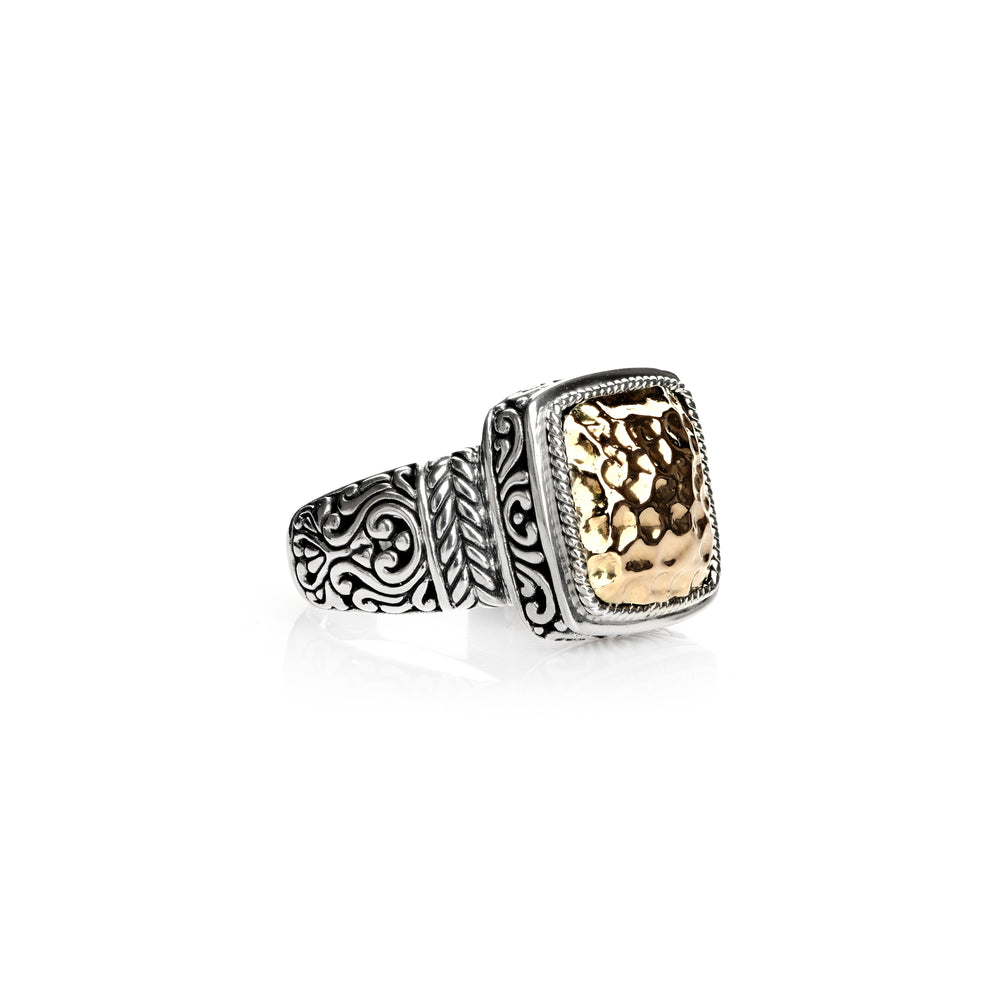 Statement Ring in Two Tone 925 Silver