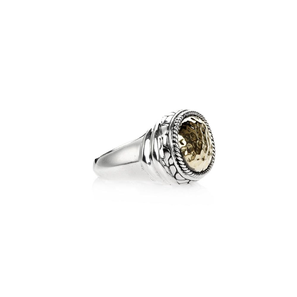 Statement Ring in Two Tone 925 Silver