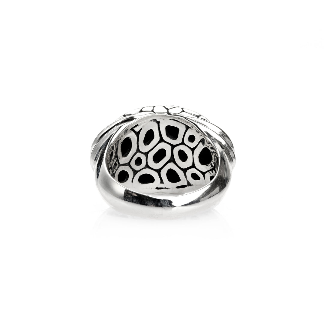 Statement Ring in Two Tone 925 Silver