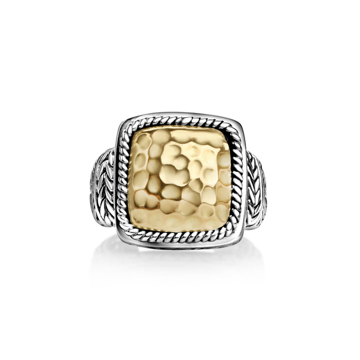 Statement Ring in Two Tone 925 Silver