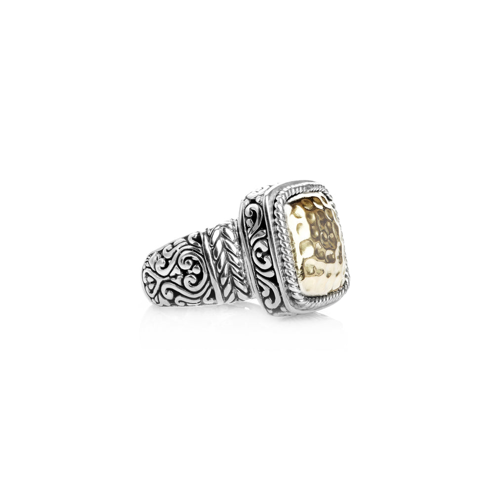 Statement Ring in Two Tone 925 Silver