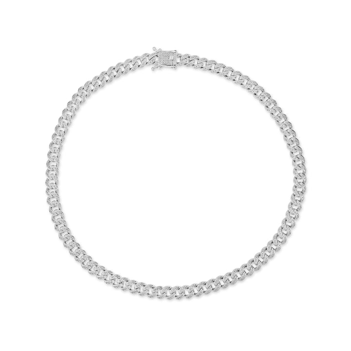 CZ Necklace in White Rhodium Plated 925 Sterling Silver