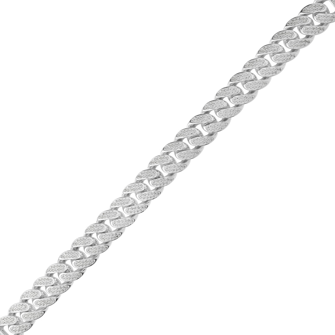 1.41 Cts CZ Bracelet in White Rhodium Plated 925 Sterling Silver