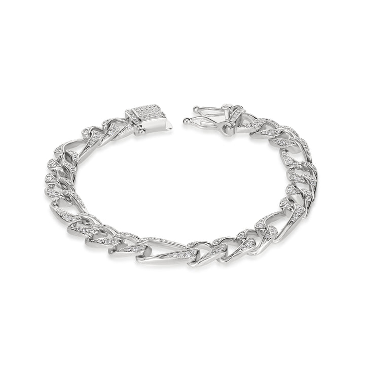9.90 Cts CZ Bracelet in White Rhodium Plated 925 Sterling Silver
