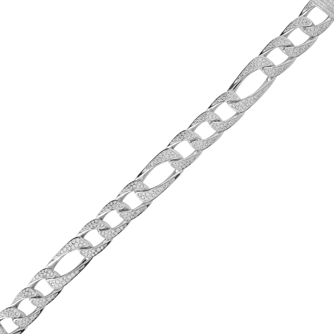 6.61 Cts CZ Bracelet in White Rhodium Plated 925 Sterling Silver