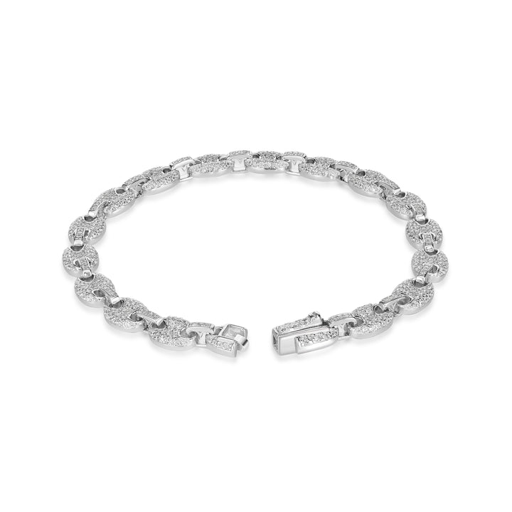 6.89 Cts CZ Bracelet in White Rhodium Plated 925 Sterling Silver