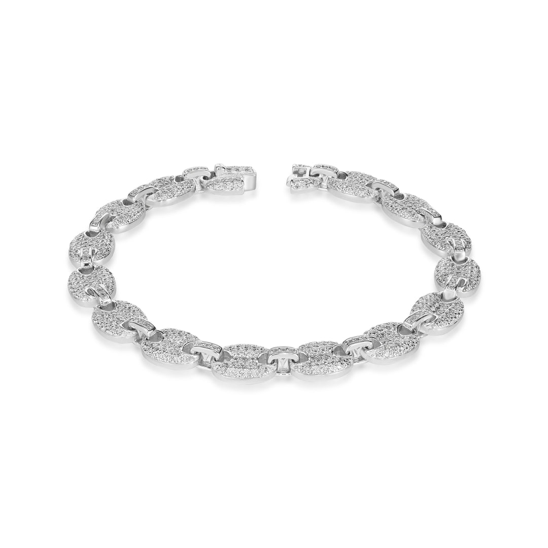 7.93 Cts CZ Bracelet in White Rhodium Plated 925 Sterling Silver