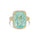 12.60 Cts Paraiba Tourmaline and White Diamond Ring in 14K Yellow Gold