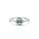 1.23 Cts Paraiba Tourmaline and White Diamond Ring in 14K White Gold