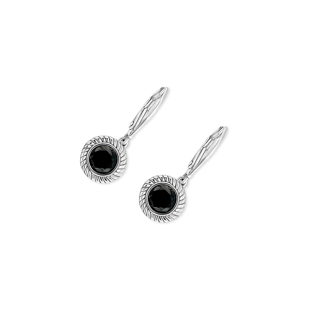 1.99 Cts Black Diamond Dangle Earring in 925 Sterling Silver