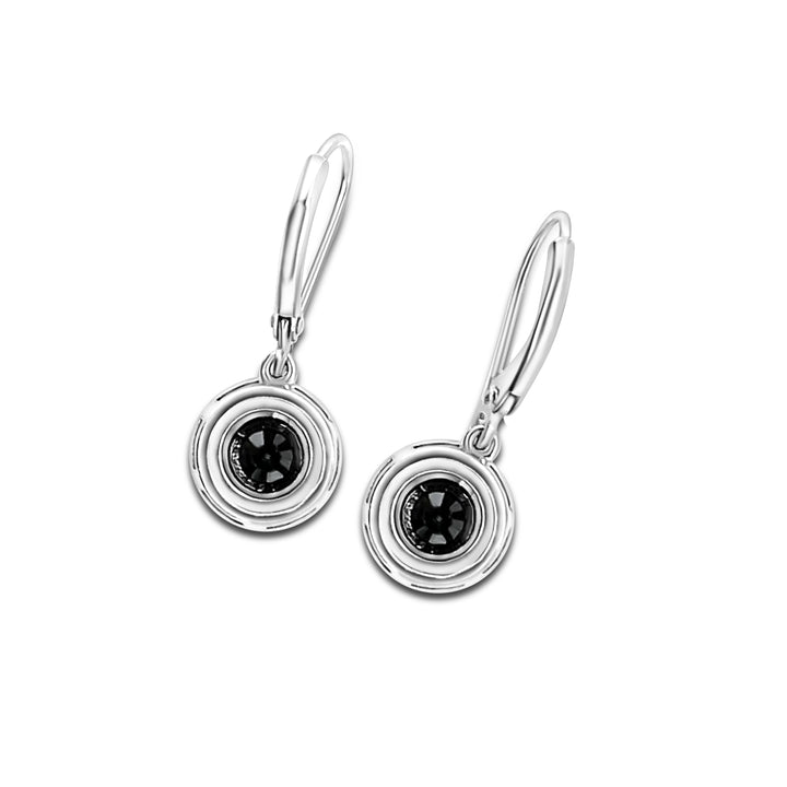 1.99 Cts Black Diamond Dangle Earring in 925 Sterling Silver