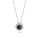 1.08 Cts Black Diamond Solitaire Pendant in 925 Sterling Silver