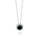 1.09 Cts Black Diamond Solitaire Pendant in 925 Sterling Silver