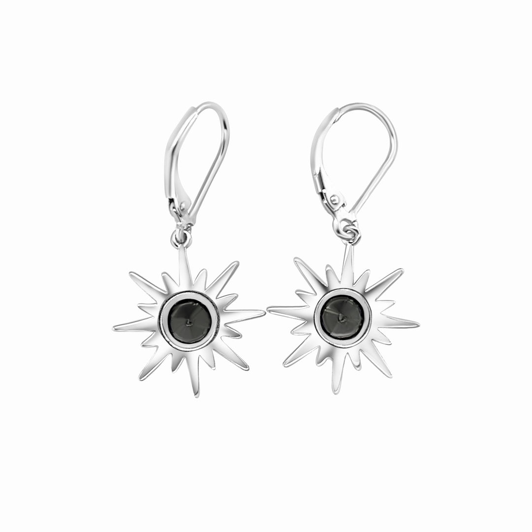 2.05 Cts Black Diamond Dangle Earring in 925 Sterling Silver