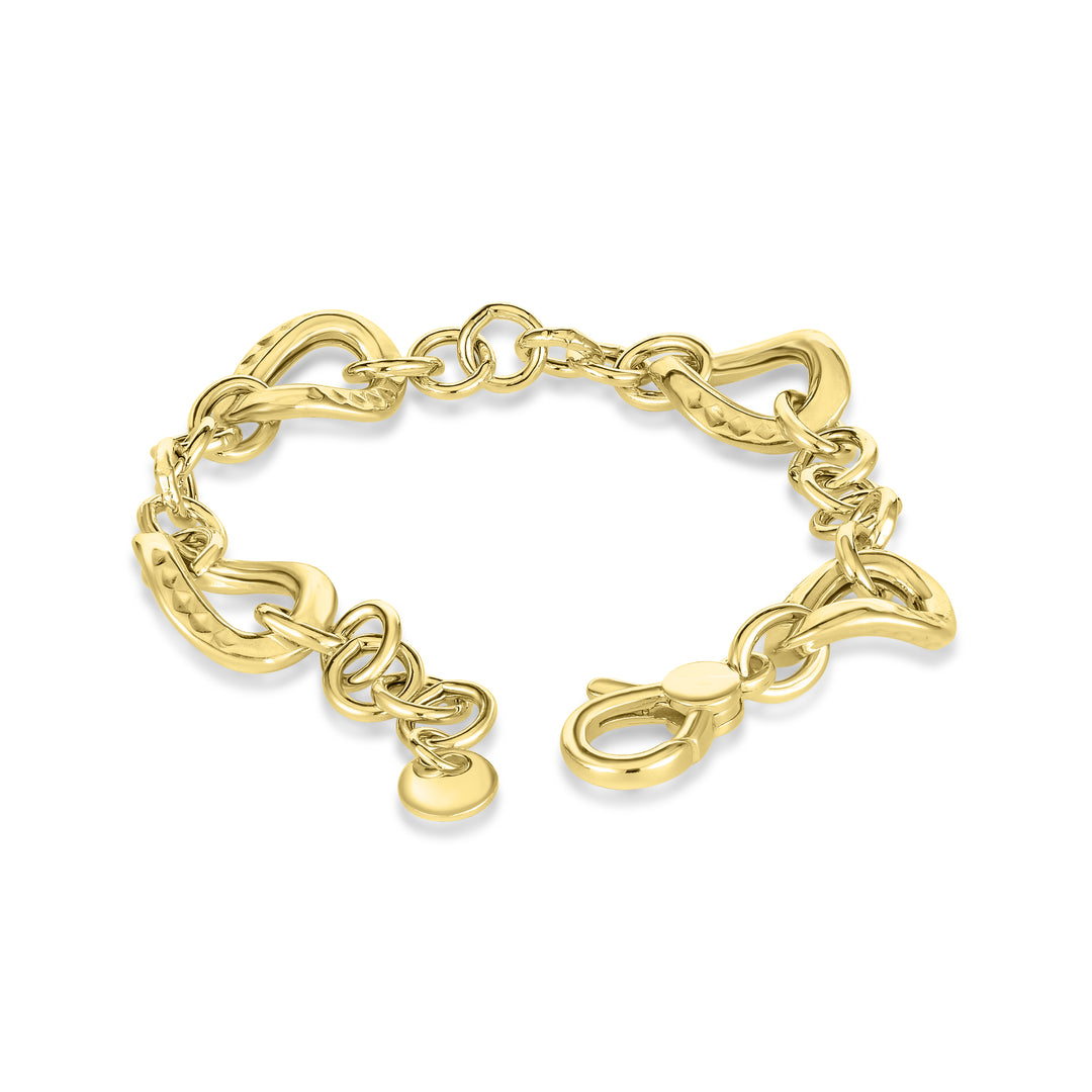 Italian Bracelet 7 Inch in Yellow Gold Plated 925 Sterling Silver