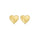 Yellow Gold Plated Heart Earring in 925 Sterling Silver