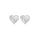 White Rhodium Plated Heart Earring in 925 Sterling Silver