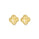 Yellow Gold Plated CLOVER Stud Earring in 925 Silver