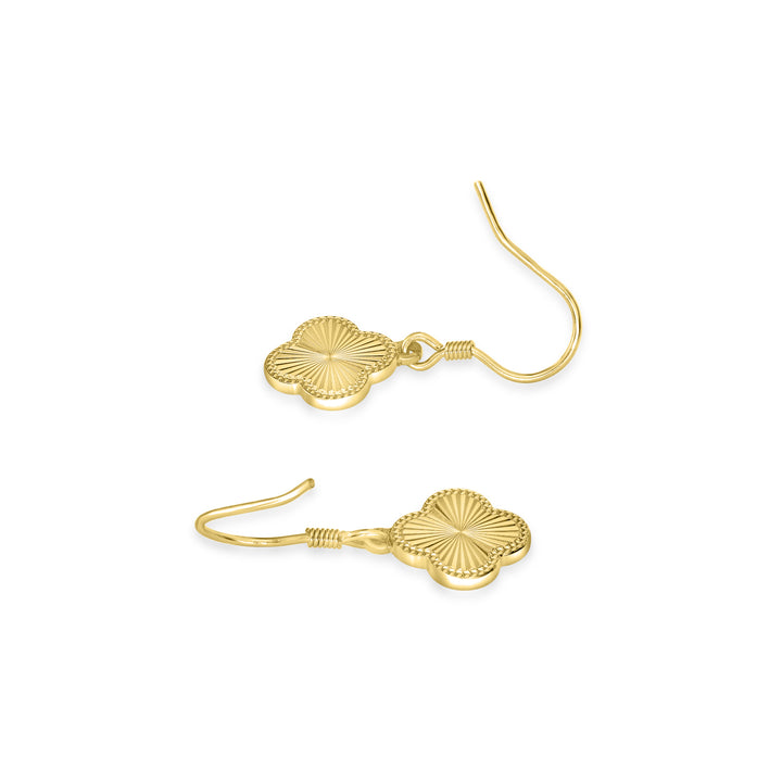 Yellow Gold Plated CLOVER Earring in 925 Sterling Silver