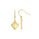 Yellow Gold Plated Dangle Earring in 925 Sterling Silver