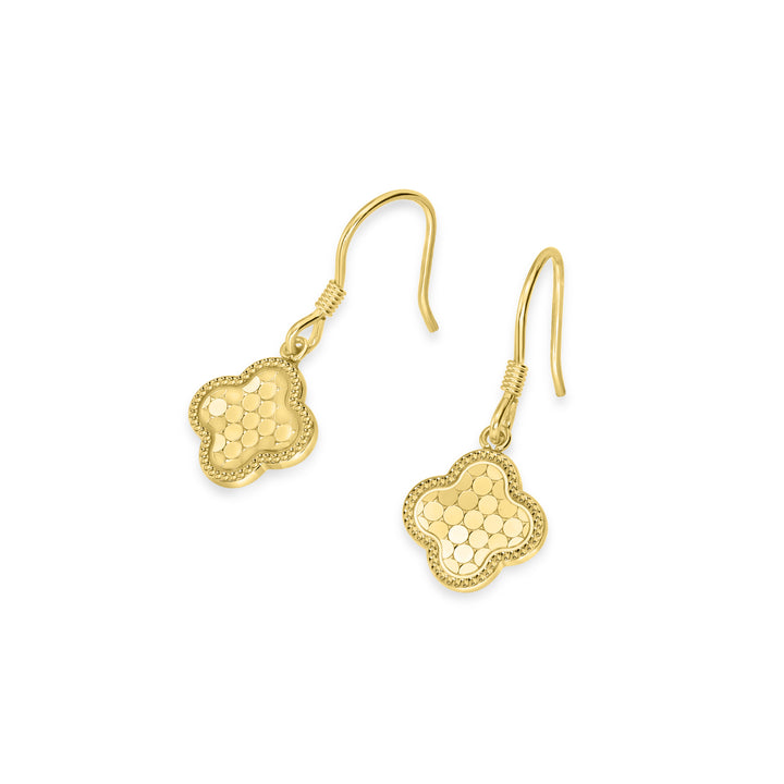 Yellow Gold Plated Dangle Earring in 925 Sterling Silver